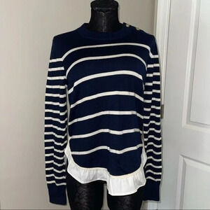 Veronica Beard Ollie Ruffle Hem Sweater